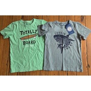 NWT! LIFE IS GOOD Lot Of 2 Shirts Youth M (8-10) & L (12) Shark & Board
